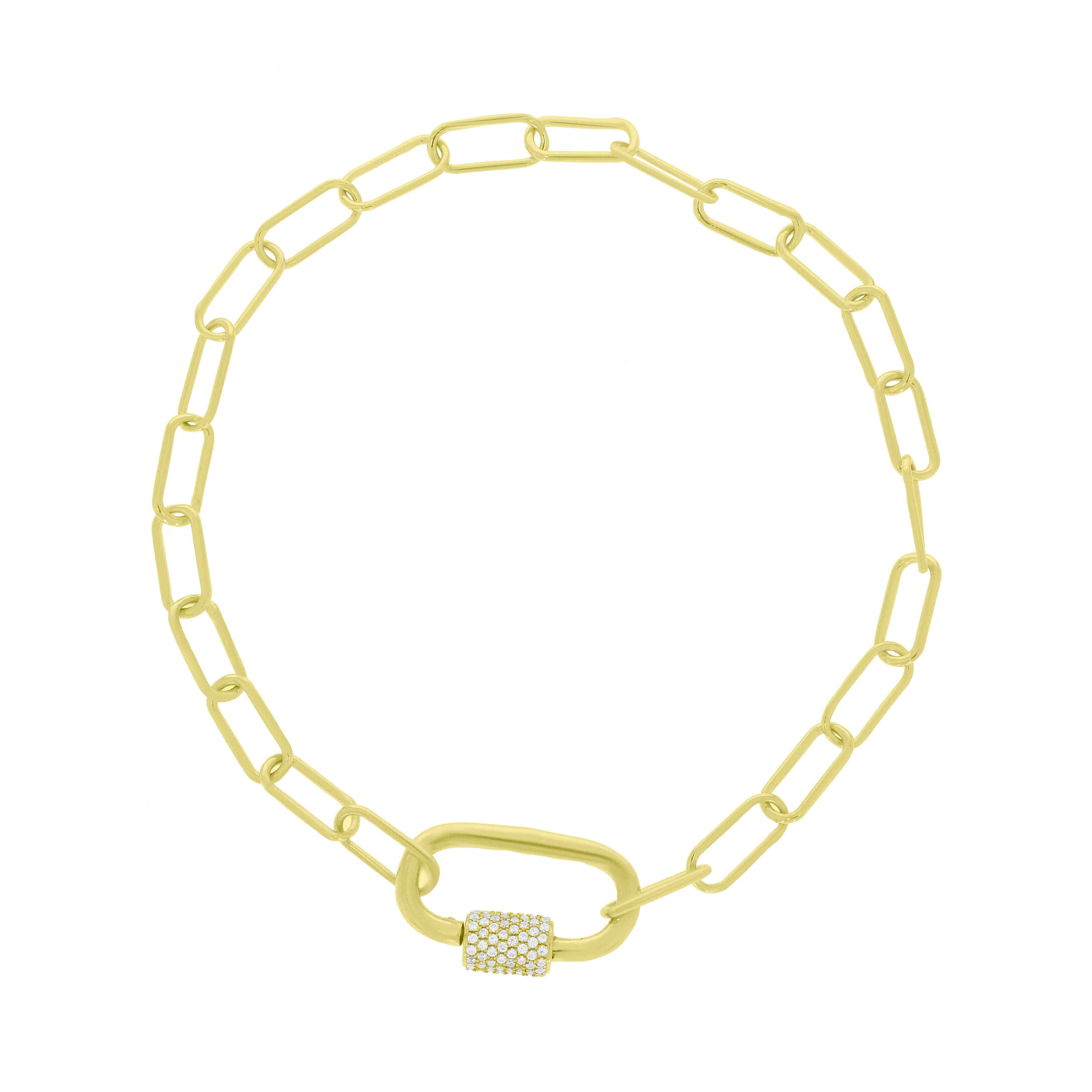 Toggle Link Paperclip Bracelet NK41532ABR